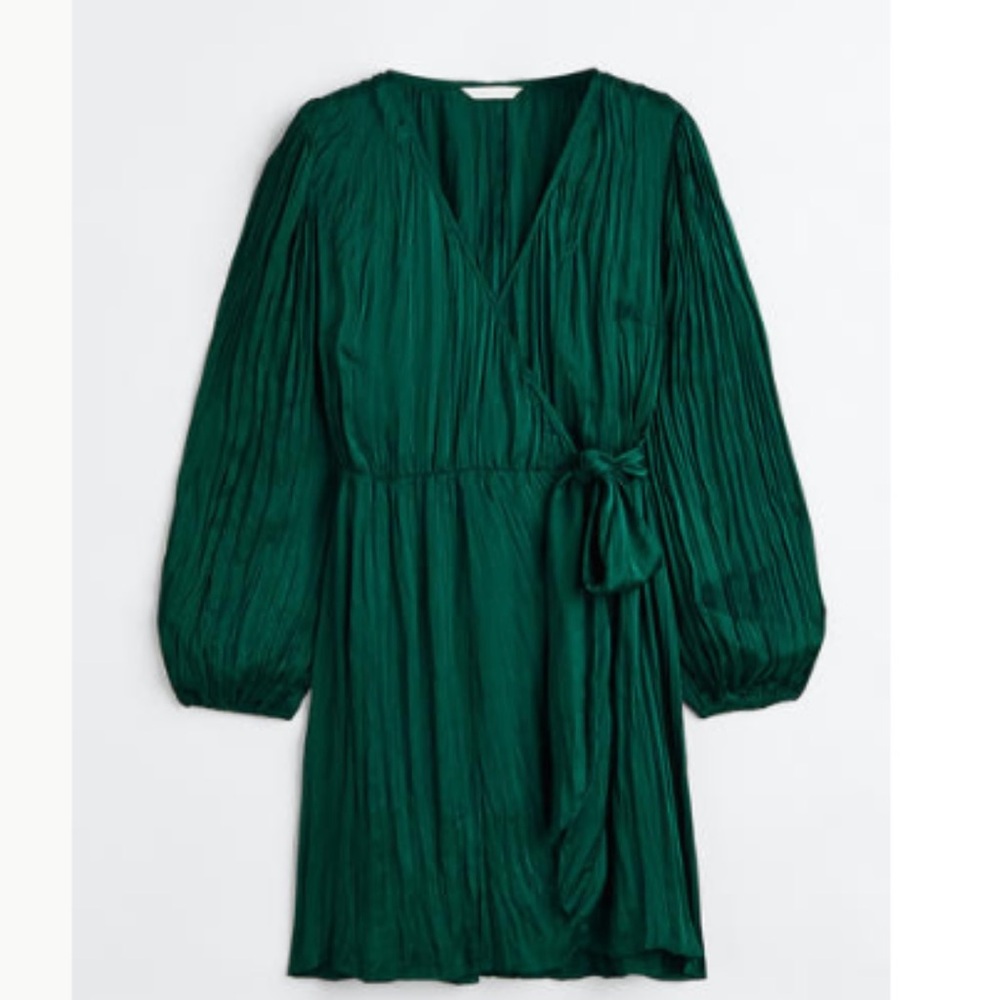 Elegant Green Wrap Dress by H&M